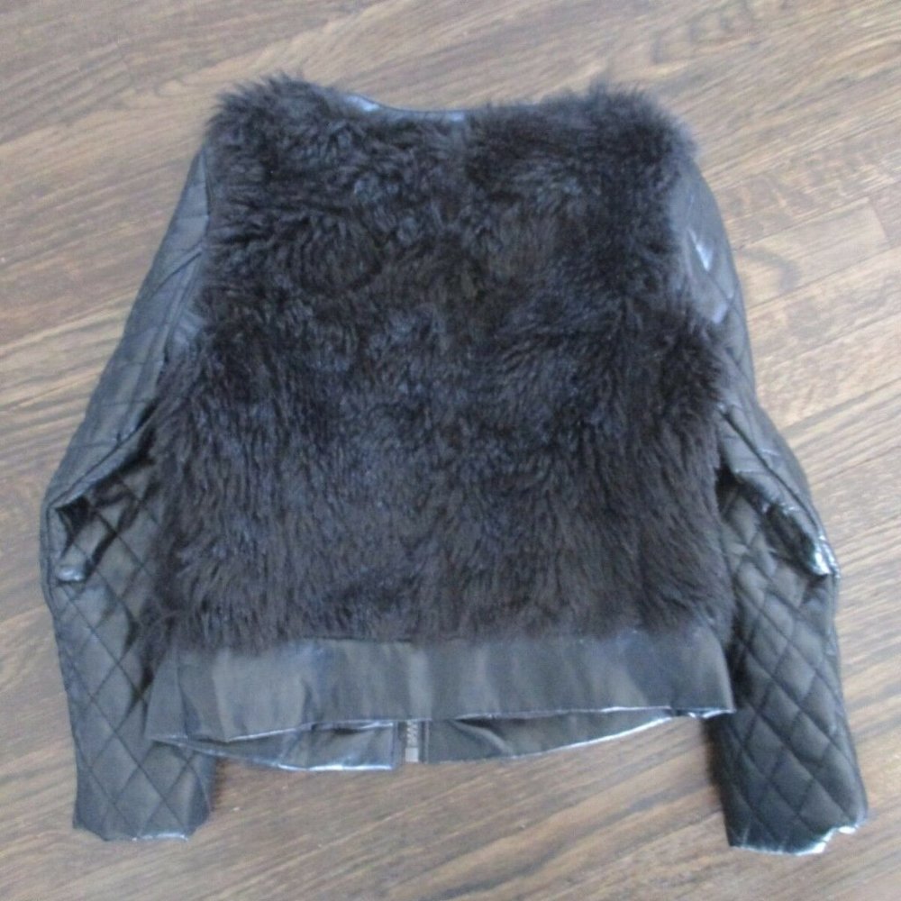 CATHERINE MALANDRINO Faux Leather Fur Kids Jacket - Picture 9 of 9